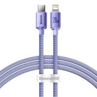 Baseus Crystal Shine cable de teléfono móvil Púrpura 1,2 m USB C Lightning