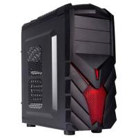 Black Lion PG1137 carcasa de ordenador Midi Tower Negro, Rojo