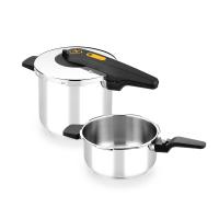 BRA A185705 olla a presión 11 L Negro, Plata