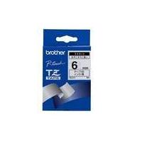 Brother Black on White Gloss Laminated Tape, 6mm TZ cinta para impresora de etiquetas