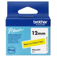 Brother BTAG-631 cinta para impresora de etiquetas Negro sobre amarillo