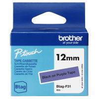 Brother BTAG-F31 cinta para impresora de etiquetas Negro en color púrpura