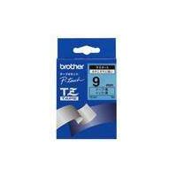 Brother Gloss Laminated Tape - 9mm, Black/Blue cinta para impresora de etiquetas TZ
