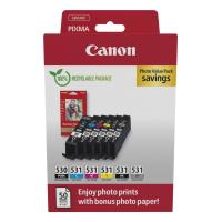 Canon PGI-530/CLI-531 PVP cartucho de tinta 6 pieza(s) Original Negro, Cian, Gris, Magenta, Foto negro, Amarillo