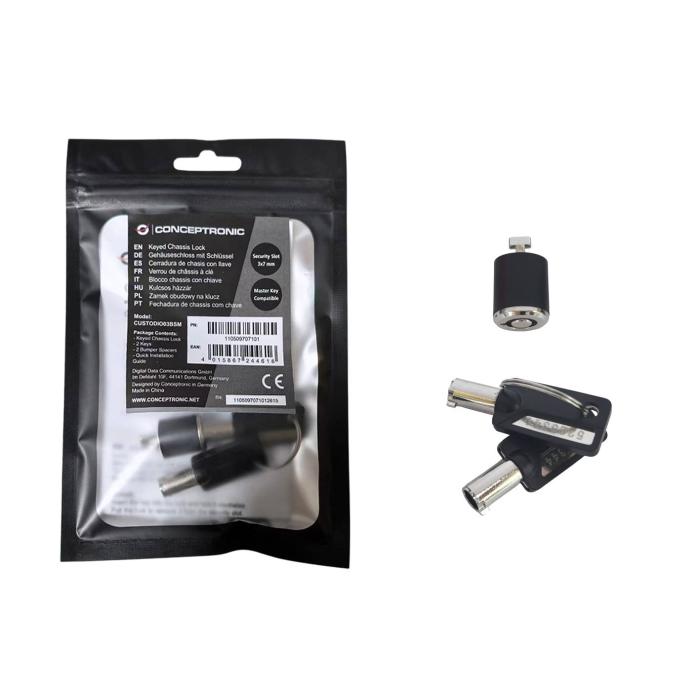 Conceptronic CUSTODIO03BSM cable antirrobo Negro — imagen 2 de 18