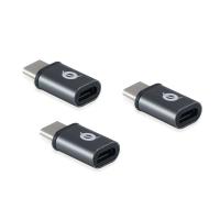 Conceptronic DONN05G cambiador de género para cable USB 2.0 Type-C USB 2.0 Micro Negro