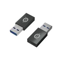 Conceptronic DONN10G cambiador de género para cable USB A USB C Negro