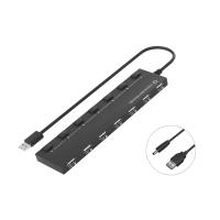 Conceptronic HUBBIES08B hub de interfaz USB 2.0 480 Mbit/s Negro