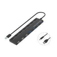 Conceptronic HUBBIES09B hub de interfaz USB tipo A 5000 Mbit/s Negro