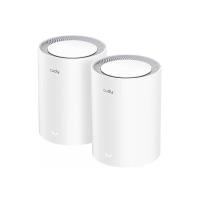 Cudy M3000 2-PACK sistema Wi-Fi Mesh (Wi-Fi en malla) Doble banda (2,4 GHz / 5 GHz) Wi-Fi 6 (802.11ax) Gris, Blanco 1 Interno
