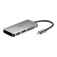 D-Link DUB-M610 base para portátil y replicador de puertos Alámbrico USB 3.2 Gen 1 (3.1 Gen 1) Type-C Aluminio