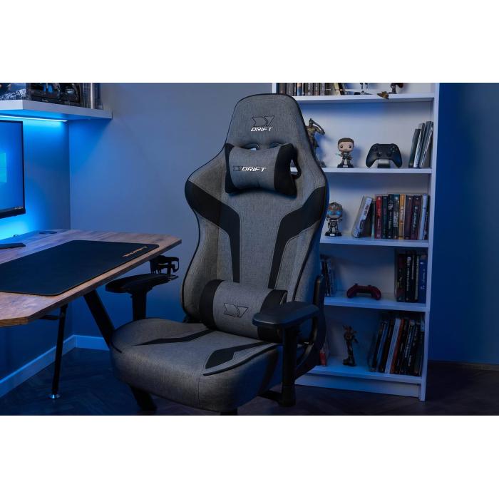 DRIFT Silla Gaming Tela Gris/Negro — imagen 10 de 56
