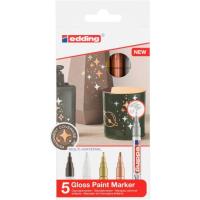 Edding 751 Negro, Cobre, Oro, Plata, Blanco 5 pieza(s)
