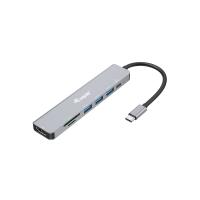 Equip 133494 Adaptador multifunción USB-C 7 en 1, HDMI 4K/60Hz, USB 3.2 Gen1 x 3 , TF/MICRO SD, 100W USB PD