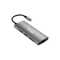 Equip Adaptador multifunción USB-C 9 en 1, HDMI 4K/60Hz, Gigabit LAN, USB 3.2 GEN1, SD/TF, 100W USB PD