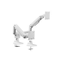 Equip Soporte de escritorio para monitor doble de 17«-35», blanco