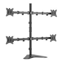 Equip Soporte de mesa articulado para monitor cuádruple de 17''-32