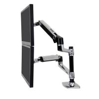 Ergotron LX Series Dual Stacking Arm 61 cm (24'') Escritorio Plata