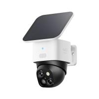 Eufy SoloCam S340, cámara solar de seguridad, cámara exterior inalámbrica, vigilancia de 360°, sin puntos ciegos, Wi - Fi 2,4 GHz, sin cuotas mensuales, compatible con HomeBase 3
