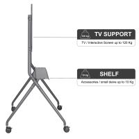 Ewent EW1542 soporte para pantalla de señalización 2,18 m (86'') Negro, ver imagen 5 de 9