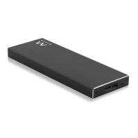Ewent EW7023 caja para disco duro externo Caja externa para unidad de estado sólido (SSD) Negro M.2