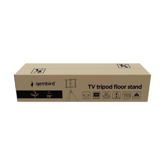 Gembird TVS-75ST-01 soporte para TV 190,5 cm (75'') Negro, Madera — imagen 9 de 10