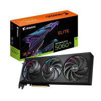 GIGABYTE AORUS GeForce RTX 5060 Ti ELITE 16G Tarjeta Gráfica – 16 GB GDDR7, 128 bits, PCI-E 5.0, 2722 MHz Frecuencia del núcleo, 3 x DisplayPort, 1 x HDMI, GV-N506TAORUS E-16GD