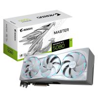 GIGABYTE AORUS GeForce RTX 5080 MASTER ICE 16G Tarjeta Gráfica - 16GB GDDR7, 256 bits, PCI-E 5.0, 2805MHz Core Clock, 3 x DP 2.1a, 1 x HDMI 2.1b, NVIDIA DLSS 4, GV-N5080AORUSM ICE-16GD