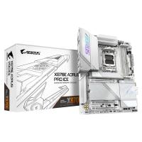 GIGABYTE X870E AORUS PRO ICE Placa Base - Soporta CPUs AMD Ryzen 9000, 16+2+2 Fases VRM Digital, hasta 8000MHz DDR5 (OC), 3xPCIe 5.0 + 1xPCIe 4.0, Wi-Fi 7, 2.5GbE LAN, USB 4