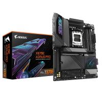 GIGABYTE X870E AORUS PRO Placa Base - Compatible con CPUs AMD Ryzen 9000, 16+2+2 fases VRM digitales, hasta 8000MHz DDR5 (OC), 3xPCIe 5.0 + 1xPCIe 4.0, Wi-Fi 7, LAN 2.5GbE, USB 4
