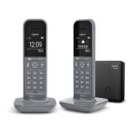 Gigaset CL390 Duo Teléfono DECT/analógico Identificador de llamadas Gris