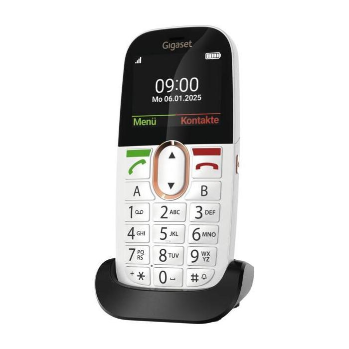 Gigaset GL695 5,87 cm (2.31'') 113 g Blanco Teléfono para personas mayores — imagen 10 de 10
