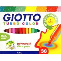 Giotto Turbo Negro, Azul, Verde, Rosa, Rojo, Violeta, Amarillo 36pieza(s)