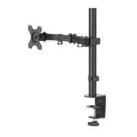 Hama | Soporte Monitor de 13'' a 32'' con 1 Brazo (VESA 75x75-100x100, Inclinación +45°/-45°, Giro 180°, hasta 10kg, Ajustable en Altura), Color Negro