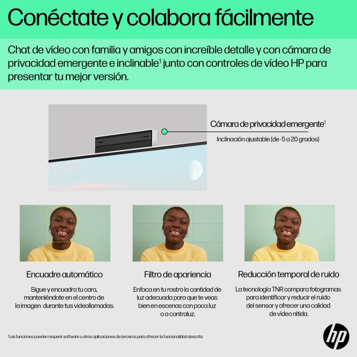 HP 24-cr0014ns Intel® Celeron® N100 60,5 cm (23.8'') 1920 x 1080 Pixeles PC todo en uno 8 GB DDR4-SDRAM 512 GB SSD FreeDOS — imagen 12 de 36