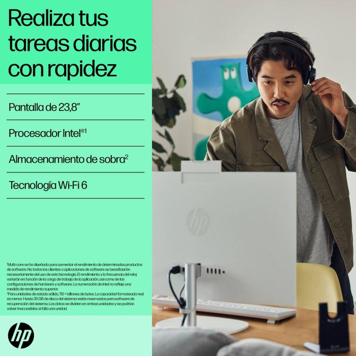 HP 24-cr0014ns Intel® Celeron® N100 60,5 cm (23.8'') 1920 x 1080 Pixeles PC todo en uno 8 GB DDR4-SDRAM 512 GB SSD FreeDOS — imagen 25 de 36