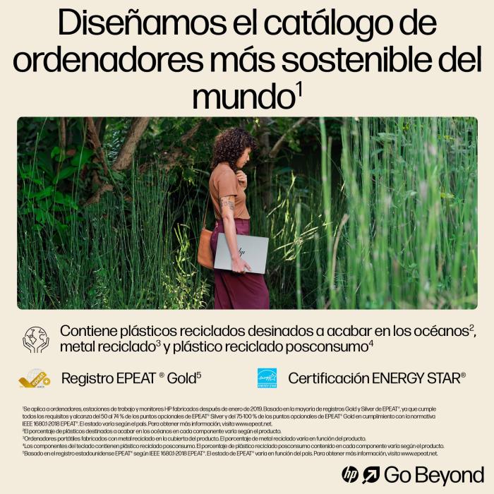 HP OmniBook X 14-fe0006ns Copilot+ PC Snapdragon X1E-78-100 Portátil 35,6 cm (14'') Pantalla táctil 2.2K 16 GB LPDDR5x-SDRAM — imagen 38 de 56