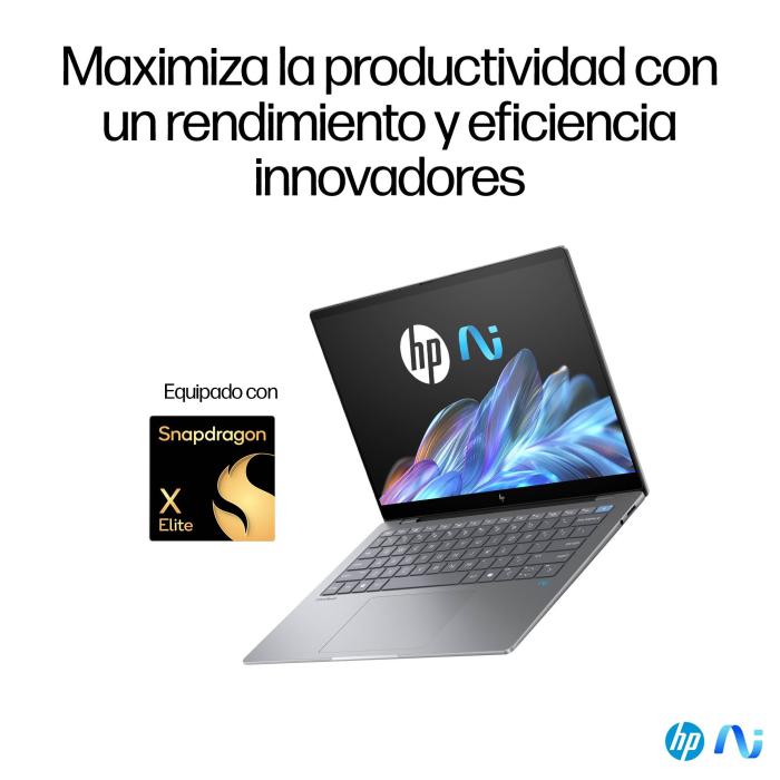 HP OmniBook X 14-fe0006ns Copilot+ PC Snapdragon X1E-78-100 Portátil 35,6 cm (14'') Pantalla táctil 2.2K 16 GB LPDDR5x-SDRAM — imagen 13 de 56