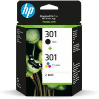 HP Pack de ahorro de 2 cartuchos de tinta original 301 negro/Tri-color