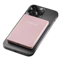Intenso MW5000 Batería Externa Magnética 5000 mAh – Compatible con MagSafe, Carga Inalámbrica 15W, USB-C PD 20W, Delgada y Compacta – Probada en Alemania – Rosé