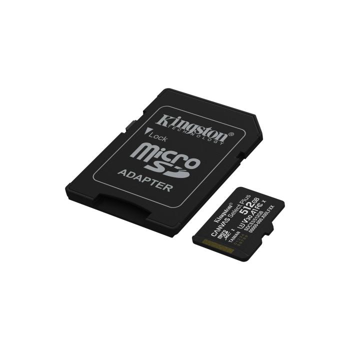 Kingston Technology 512GB microSDXC Canvas Select Plus Gen3 150MB/s A1 (Incluye adaptador de SD) — imagen 2 de 16