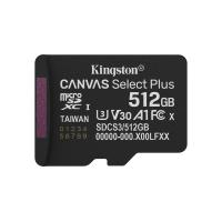 Kingston Technology 512GB micSDXC Canvas Select Plus Gen3 150R A1 (Adaptador de SD no incluido)