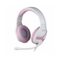 Konix Geek Girl Crystal Auriculares Alámbrico Diadema Juego Rosa, Blanco