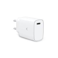 Ksix Cargador de red 20 W, Power Delivery, Carga rápida, Puerto USB-C, Blanco