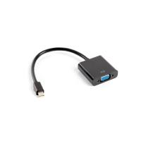 Lanberg AD-0006-BK adaptador de cable de vídeo 0,2 m VGA (D-Sub) Mini DisplayPort Negro