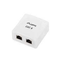 Lanberg OS6-0002-W cambiador de género para cable 2 x RJ-45 Blanco