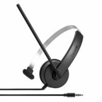 Lenovo Stereo Analog Auriculares Alámbrico Diadema Oficina/Centro de llamadas Negro