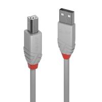 Lindy 36681 cable USB USB 2.0 0,5 m USB A USB B Gris