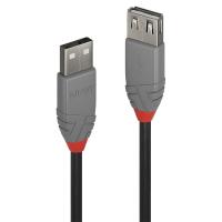 Lindy 36703 cable USB USB 2.0 2 m USB A Negro, Gris