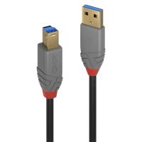 Lindy 36742 cable USB USB 3.2 Gen 1 (3.1 Gen 1) 2 m USB A USB B Negro, Gris